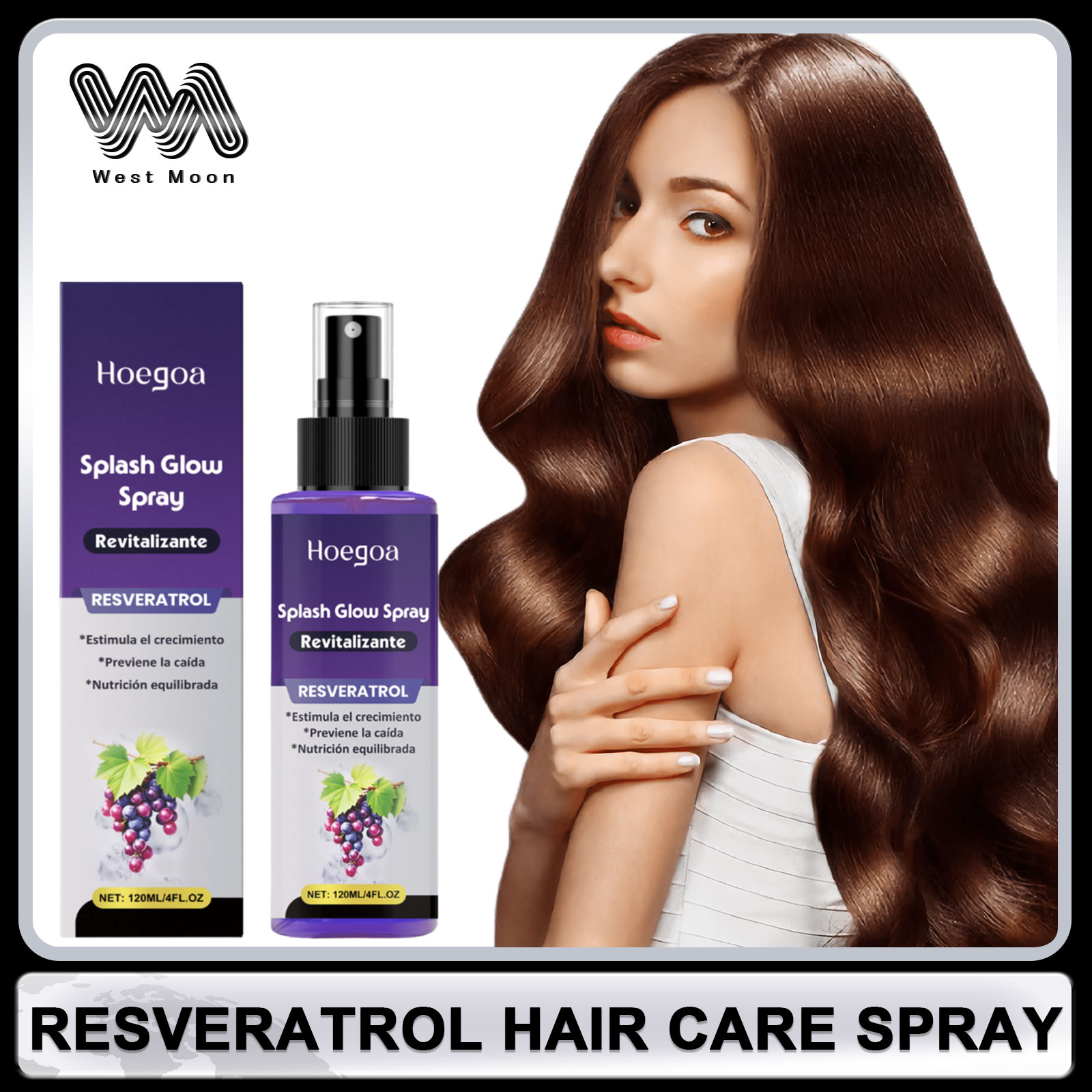 Hair Care Natural - レスベラトロールヘアケアスプレー抗ハゲ発毛毛肥厚修復ダメージカーリーヘア脱毛を減らすヘアケア血清
