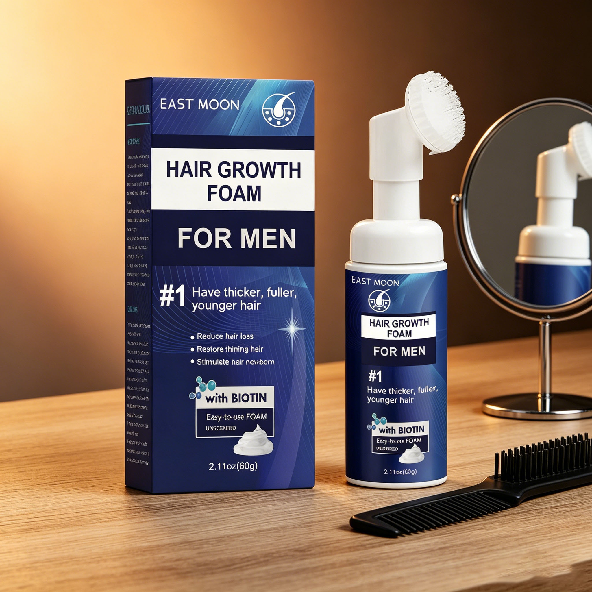Hair Care Natural - 育毛フォームシリコーンブラシマッサージ頭皮刺激育毛強化毛根抗脱毛ふわふわヘアケアムース