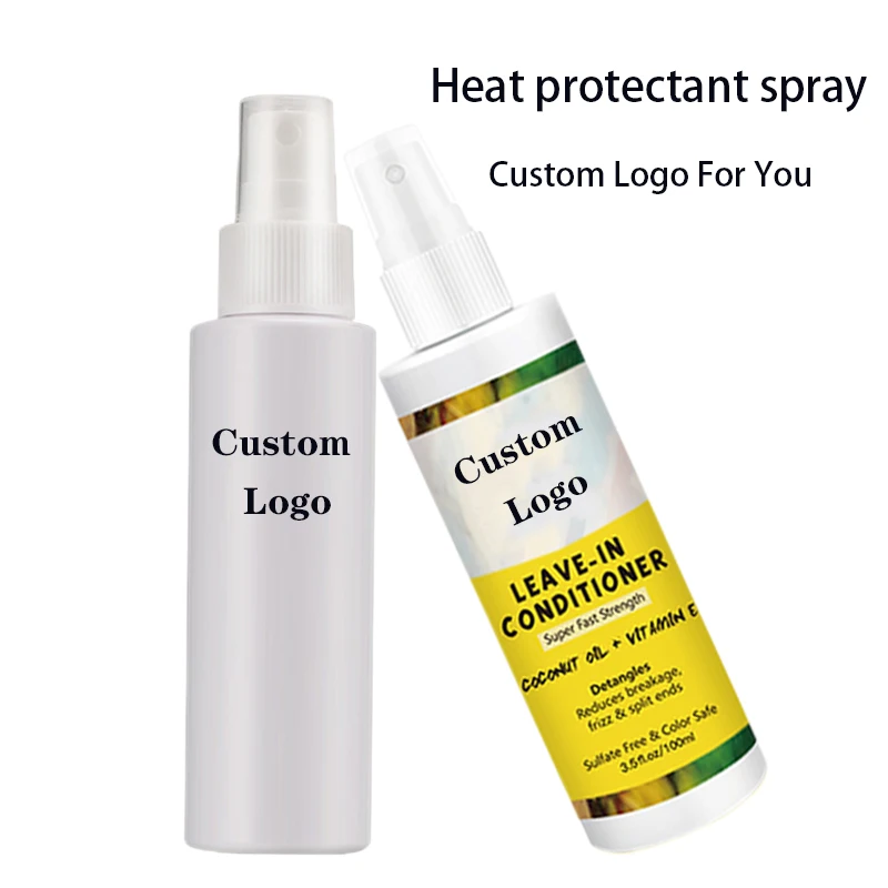 Hair Care Logo - 熱保護ヘアスプレー,カスタムロゴ,ヘアケア,損傷防止,破損防止,ヘアスタイリング製品,5個,100ml