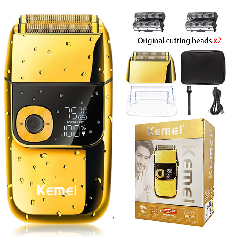 Hair Care Works - Kemei 2 で 1 電気シェーバー男性電気かみそり充電式ひげシェーバーフローティングヘアトリマーフェイスケアひげシェービングマシン