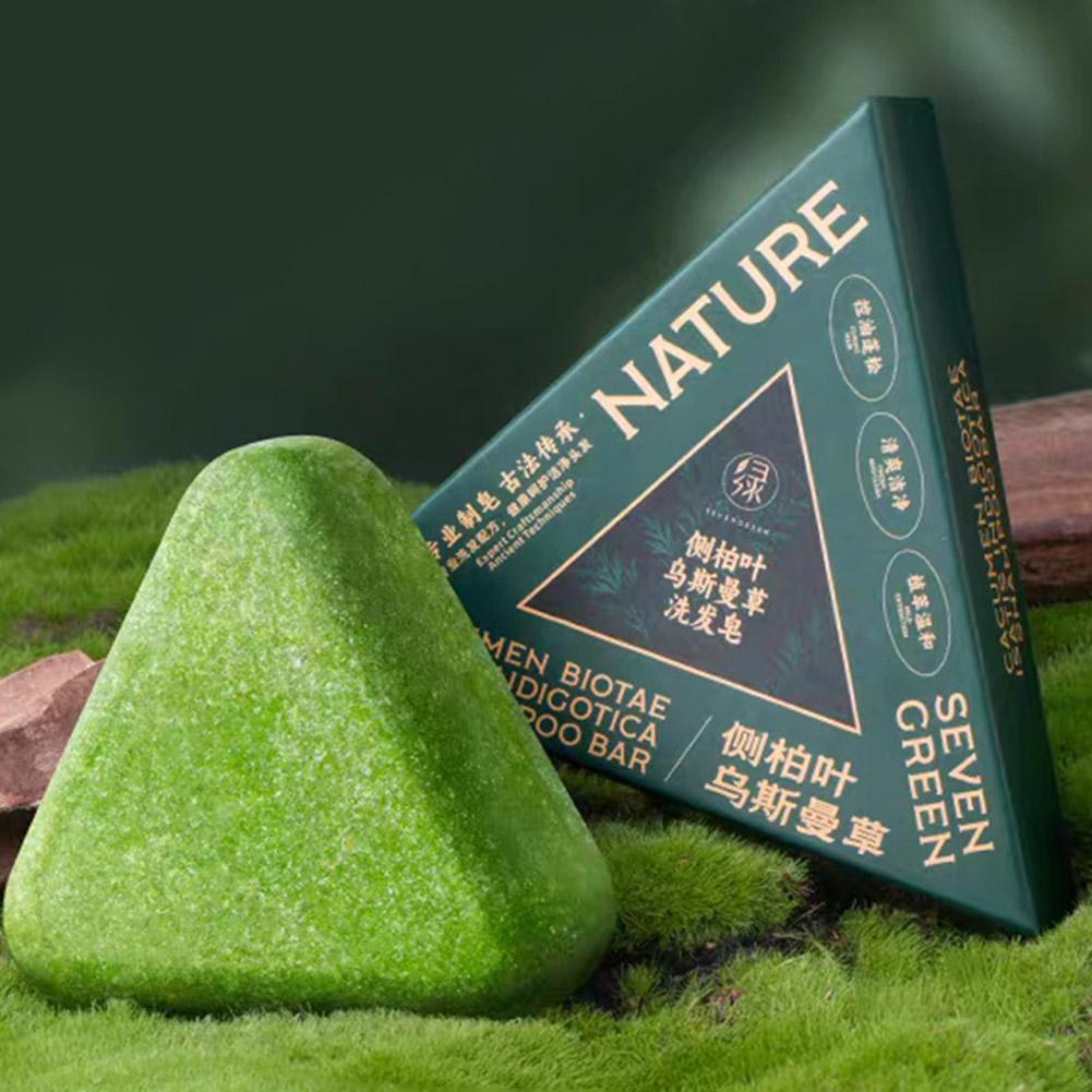 Hair Care Natural - ネイチャー トライアングル シャンプーバー、ネイチャー セブン グリーン シャンプーソープ、ウスマン
