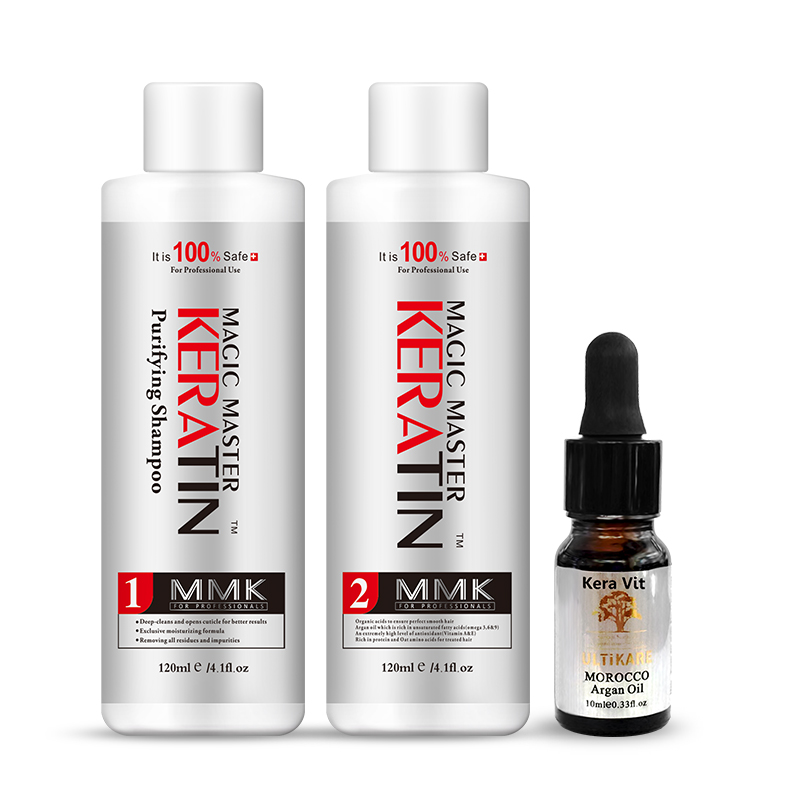 Keratin Treatment Set - ヘアトリートメント用のココナッツケラチン,タッセルのないスタイリングキット,120mlの取り外し可能なシャンプー,マスター,ケラチン,ホルムアルデヒドを浄化します