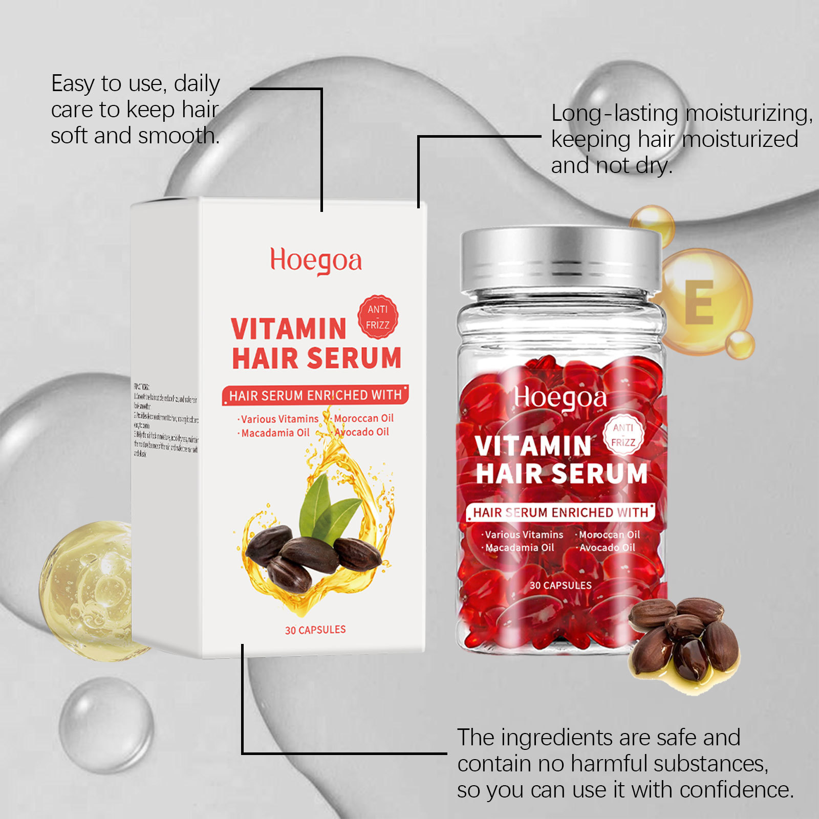 Hair Care For Hair Growth - ビタミン ヘアケア セラム カプセル 再成長促進 オイルコントロール