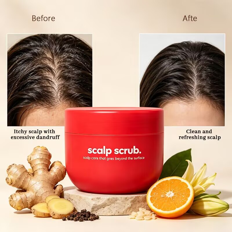 Scalp Scrub Exfoliant - 150ML スカルプスクラブシャンプー スカルプスクラブケア 栄養補給と柔軟効果 シリコンフリー