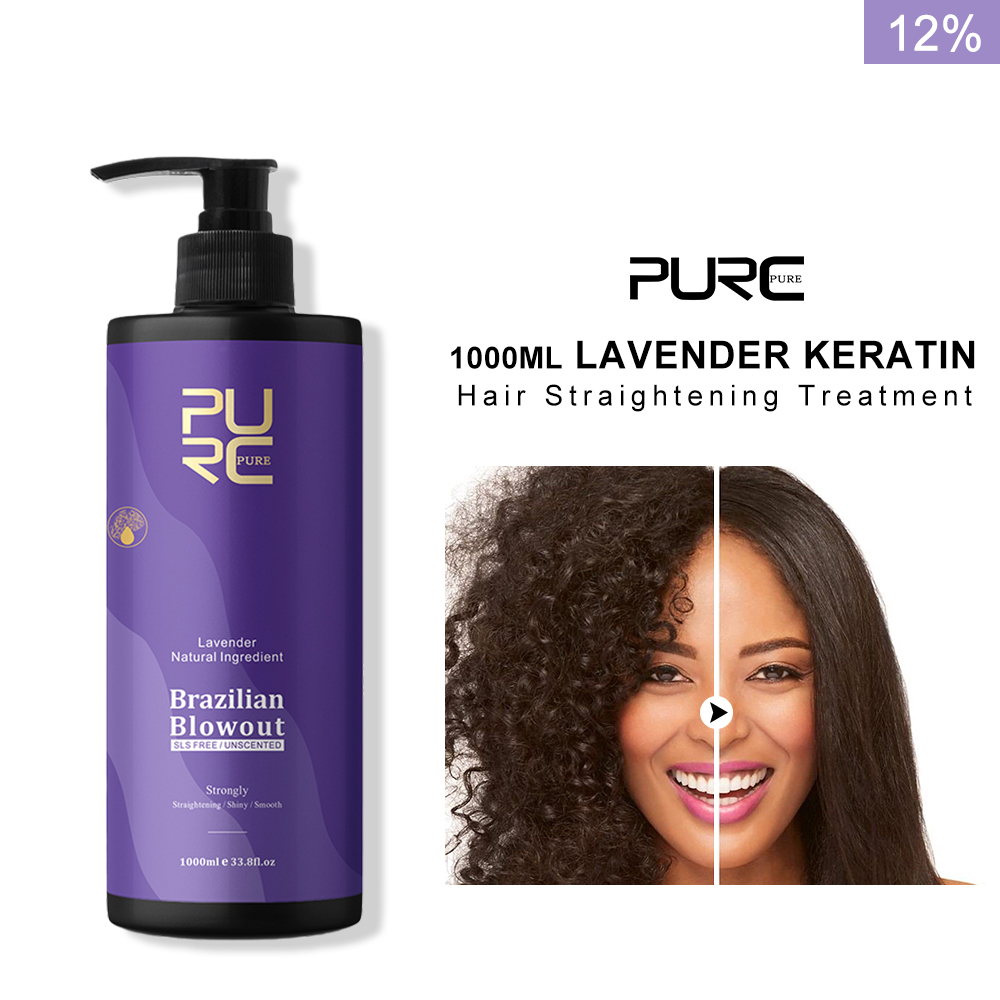 Keratin Treatment Set - PURC ラベンダー 12% ブラジルケラチン縮毛矯正トリートメント縮毛矯正スムージングクリームプロフェッショナルサロン製品