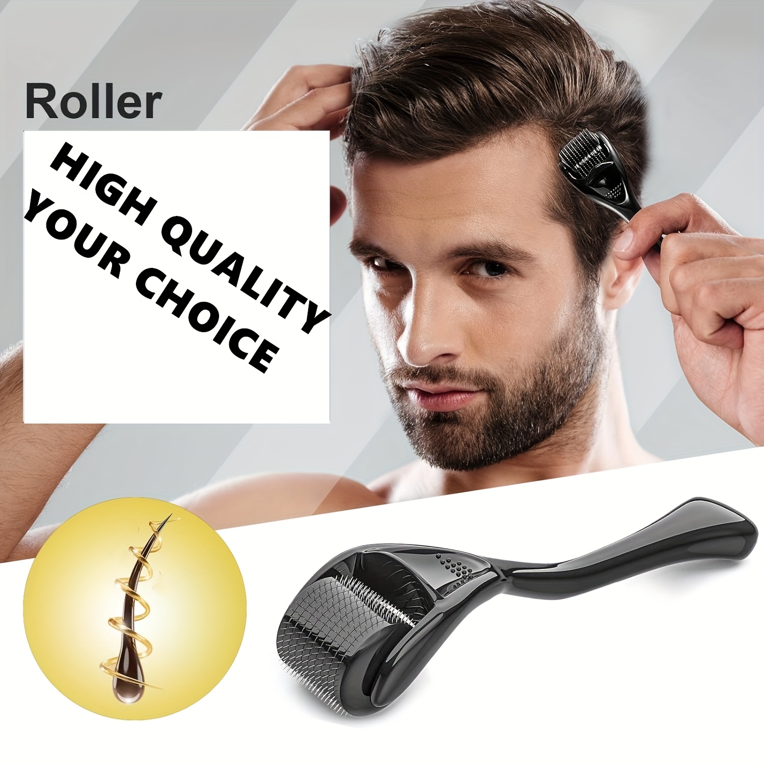 男性用ひげ成長ローラーキット、男性用ひげ成長栄養、脱毛防止、 - Hair Care For Hair Growth のレビューと価格