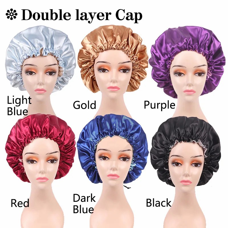 男性と女性のためのカスタムロゴ付きサテンスリーピングハット, - Hair Care Logo のレビューと価格