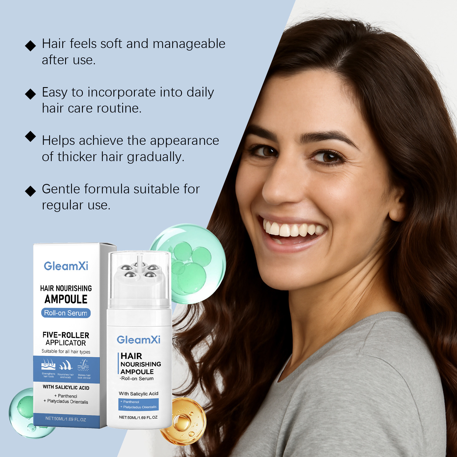 プラティクラダス ヘアナリッシング セラム ロールオン 髪の - Hair Care Natural のレビューと価格