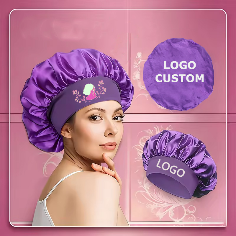 シルクボンネット サテンボンネット スリーピングキャップ 2 - Hair Care Logo のレビューと価格