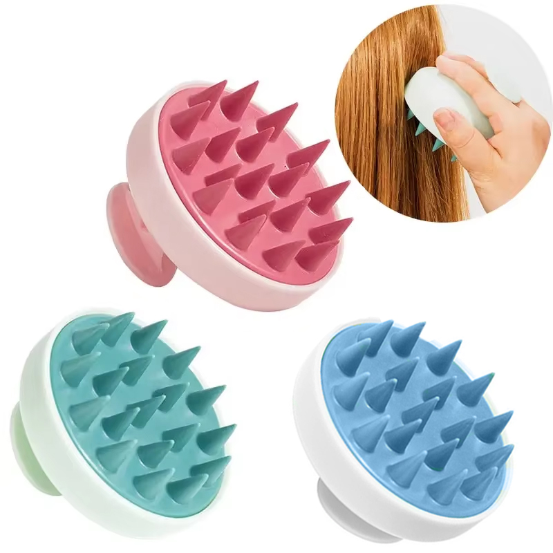 1PC 頭皮マッサージブラシソフトシリコンヘアブラシマッサー - Scalp Scrub Exfoliant のレビューと価格