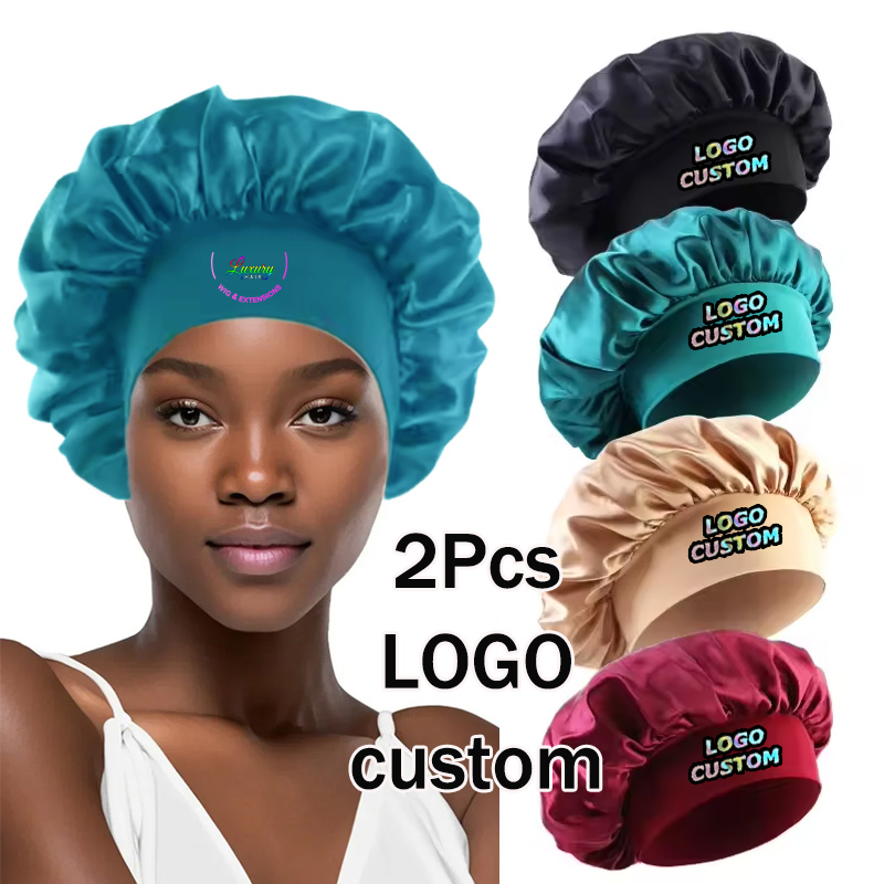 シルクボンネット サテンヘアボンネット 夜用睡眠キャップ カ - Hair Care Logo のレビューと価格