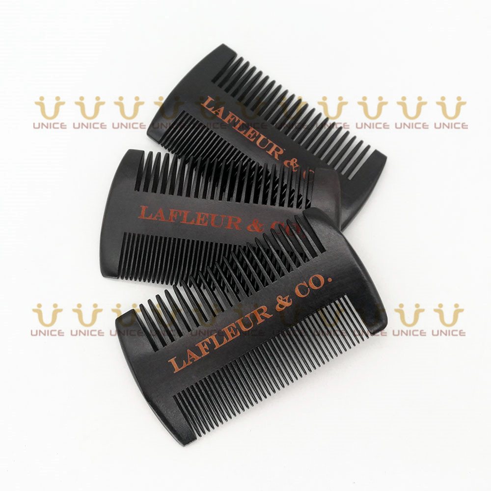 100 個カスタムロゴ両面細かい & 粗い歯黒ひげ櫛木製男性 - Hair Care Logo のレビューと価格