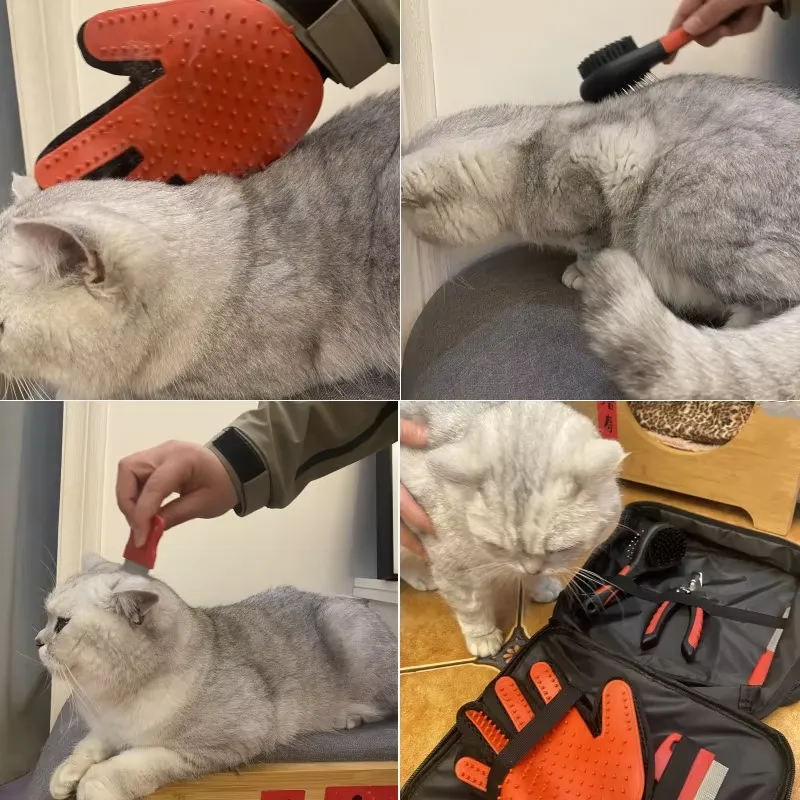 ポータブル高級犬用グルーミングキット カスタムロゴ入り 7- - Hair Care Logo のレビューと価格