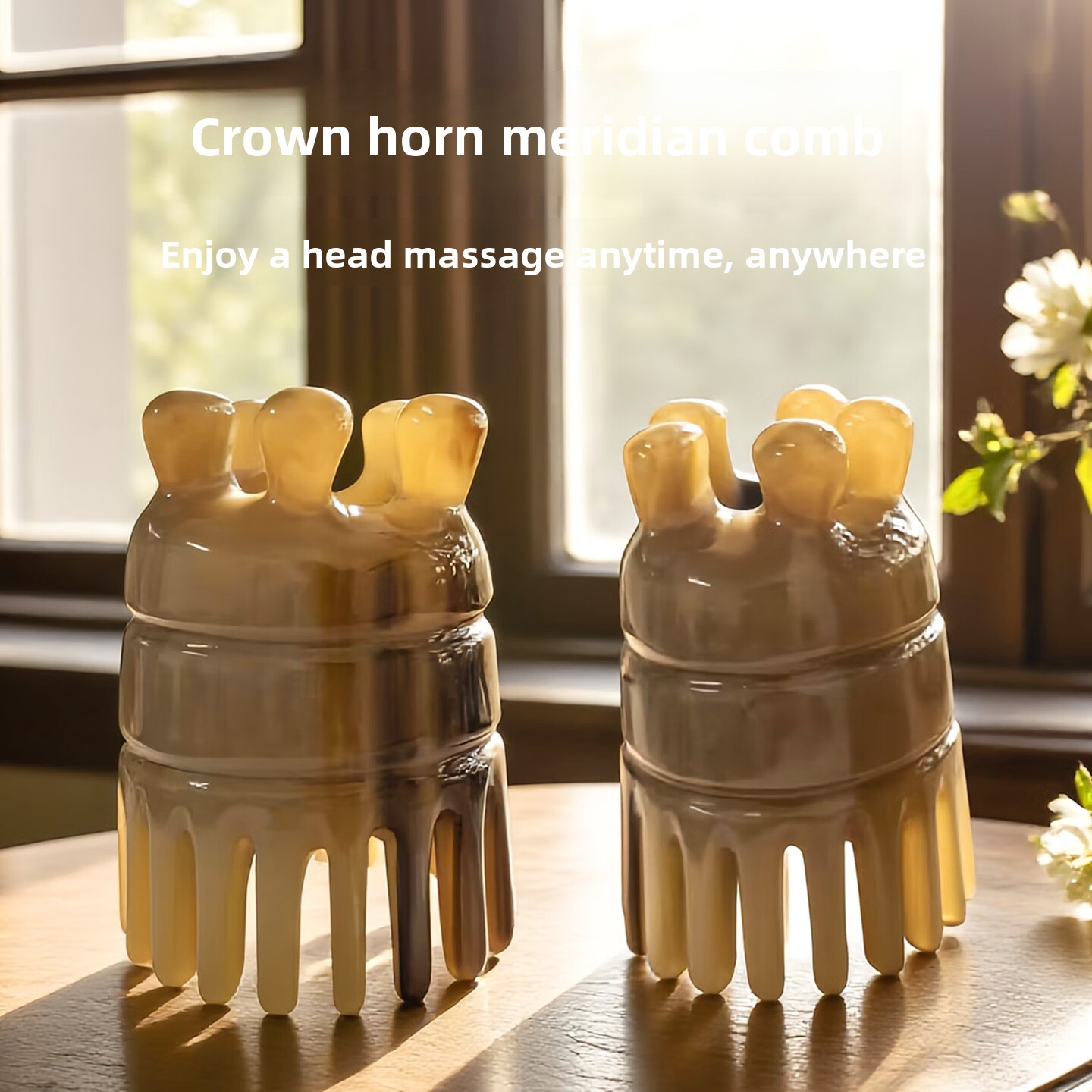 天然ホーン製頭皮マッサージコーム、ヘッドマッサージ、洗髪グル - Hair Care Natural のレビューと価格