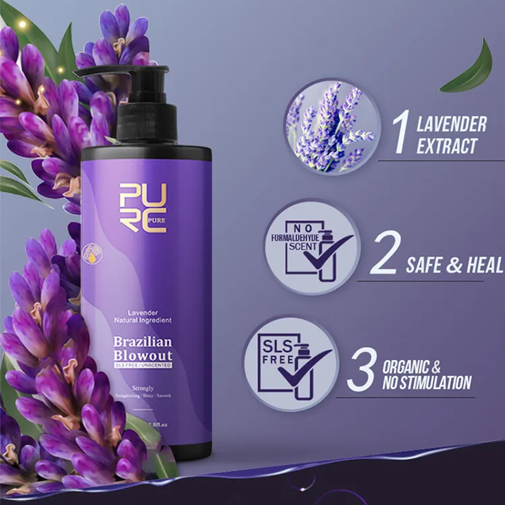 PURC ラベンダー 12% ブラジルケラチン縮毛矯正トリー - Keratin Treatment Set のレビューと価格